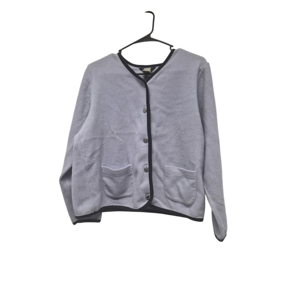 L.L. Bean Sweaters - LL Bean Grandmacore Cardigan Purple Sweater Size M Cotton‎ & Polyester Blend